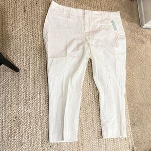 New NWT Anthropologie Maeve white crop pants 22W